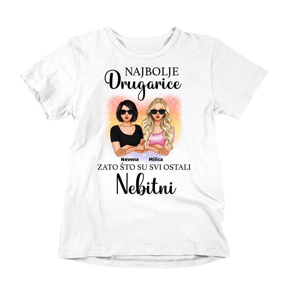 2 Najbolje drugarice majica (bela)