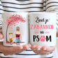 Devojka i pas - roze drvo
