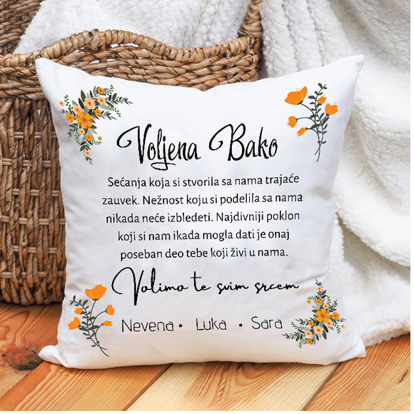 Jastuk sa imenima unučadi - Voljena bako